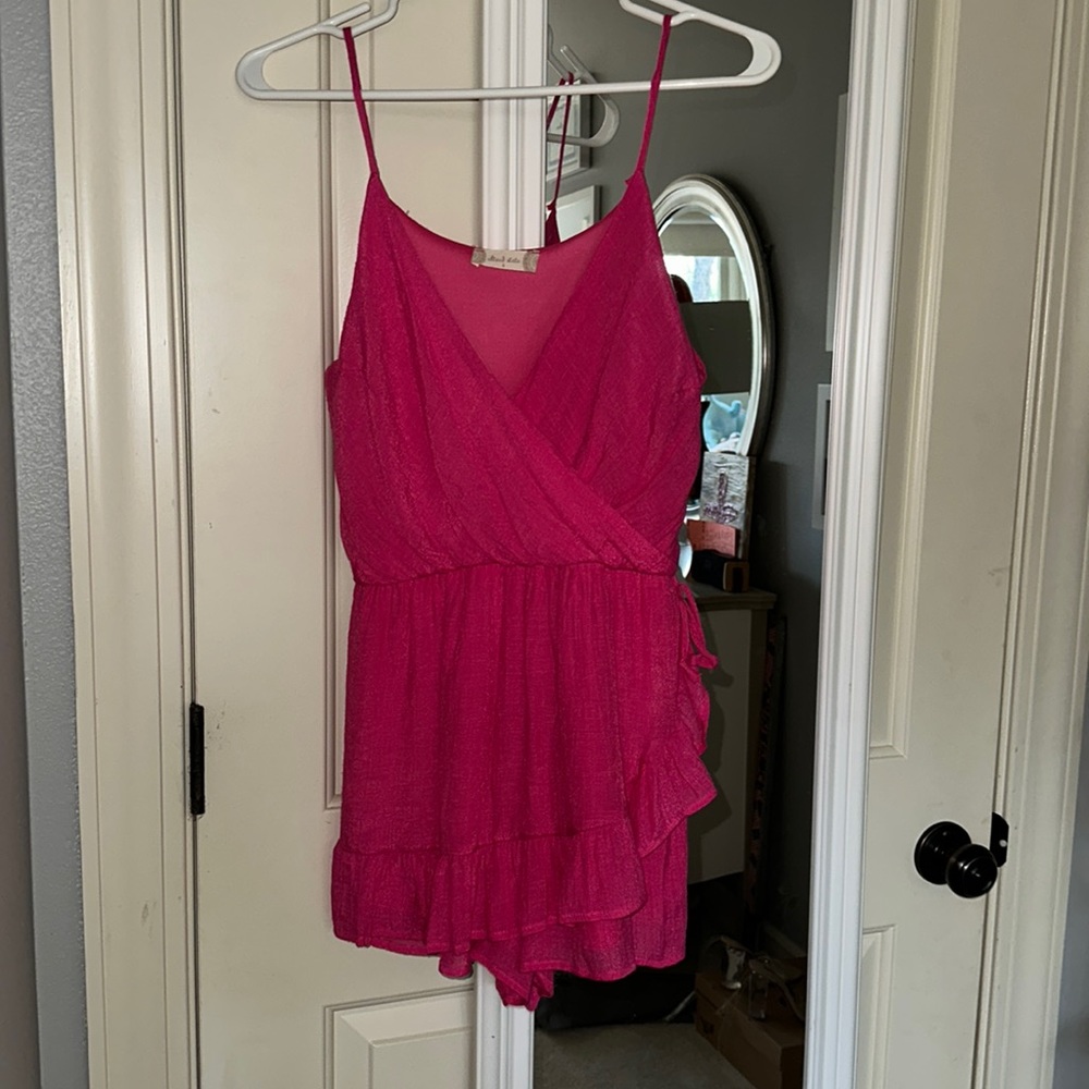 Never Worn Altered State Pink Cross Over Romper